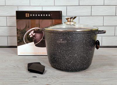 Глибока каструля &mdash; казан 14 л/32 см Edenberg EB-1173 з мармуровим антипригарним покриттям і кришкою EB-1173 фото