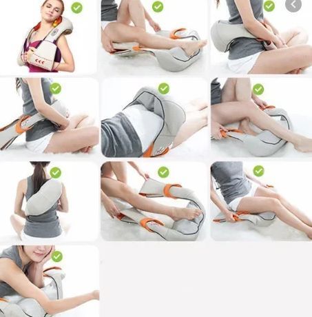 Роликовий масажер для тіла з підігрівом Shiatsu Massager of Neck Kneading WM-003 фото