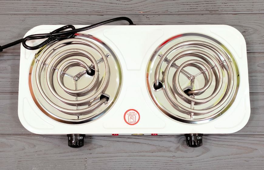 Двухконфорочная электрическая плита переносная SHot Plate JX-2020B 2000W / Спиральная электроплитка настольная JX-2020B фото