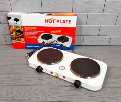 Двухконфорочная электрическая плита переносная SHot Plate JX-2020А 2000W / Дисковая электроплитка настольная JX-2020А фото