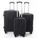 Комплект валіз 3 в 1 Travel World R33423-BL чорний з ABS-пластику для подорожей R33423-BL фото 2
