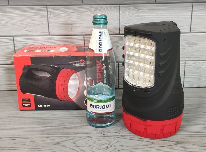 Фонарь - лампа аккумуляторный c боковой панелью Stenson ME-4520 / Фонарик переносной с ручкой ME-4520 фото