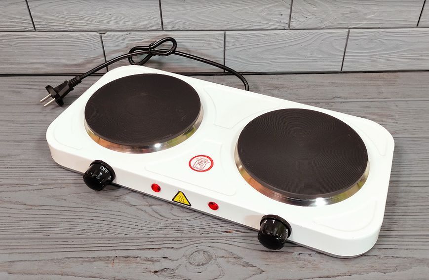 Двухконфорочная электрическая плита переносная SHot Plate JX-2020А 2000W / Дисковая электроплитка настольная JX-2020А фото
