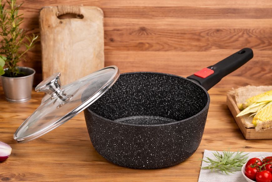 Ковшик 2,5 л (20 см) Edenberg EB-17000 с крышкой, антипригарное покрытие, съемные ручки, для всех плит EB-17000 фото