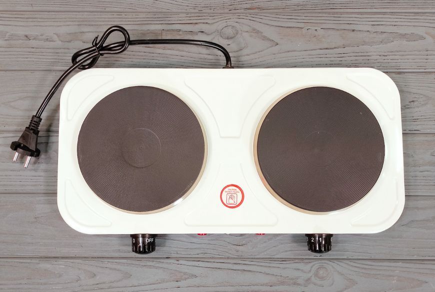 Двухконфорочная электрическая плита переносная SHot Plate JX-2020А 2000W / Дисковая электроплитка настольная JX-2020А фото