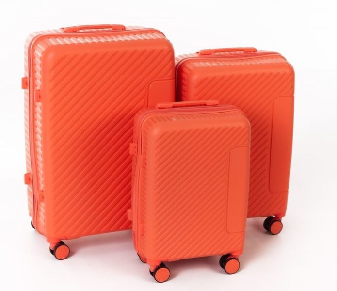 Комплект валіз 3 в 1 Travel World 36983-OR Orange з поліпропілену на колесах R36983-OR фото