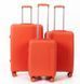 Комплект валіз 3 в 1 Travel World 36983-OR Orange з поліпропілену на колесах R36983-OR фото 2