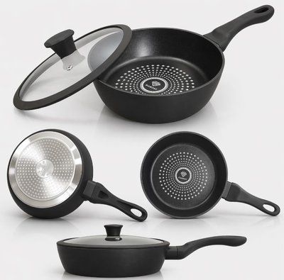 Глубокая сковородка 24 *6,5 см Benson BN-448 2,4 л с алмазным антипригарным слоем BN-448 фото