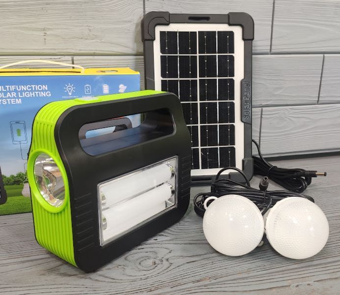 Солнечная станция / Фонарь-светильник аккумуляторный с PowerBank + 2 лампочки COBA CB-999A CB-999A фото