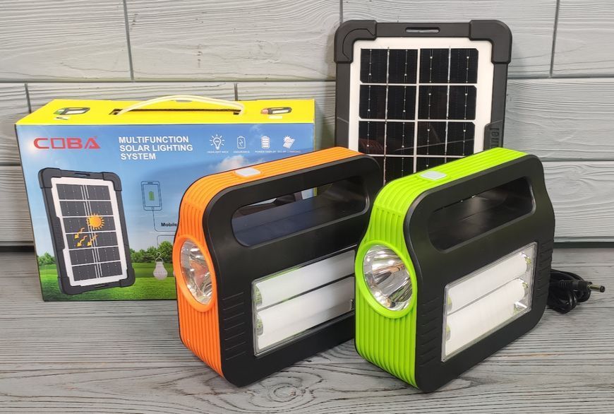 Солнечная станция / Фонарь-светильник аккумуляторный с PowerBank + 2 лампочки COBA CB-999A CB-999A фото