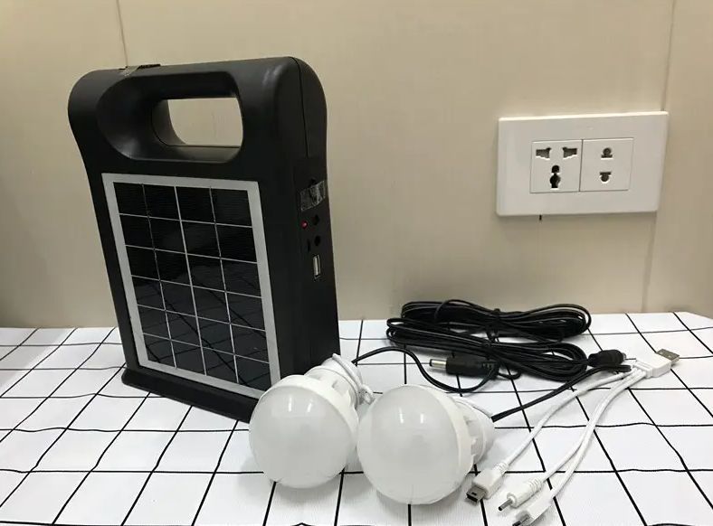 Фонарь кемпинговый с функцией Power Bank и солнечной панелью + 2 лампочки CL-12 / Мощный фонарик аварийный CL-12 фото