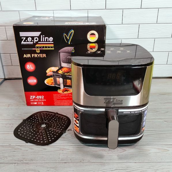 Аерофритюрница Zepline ZP-092 8л 3000W / Безмаслянная электрическая фритюрница ZP-092 фото