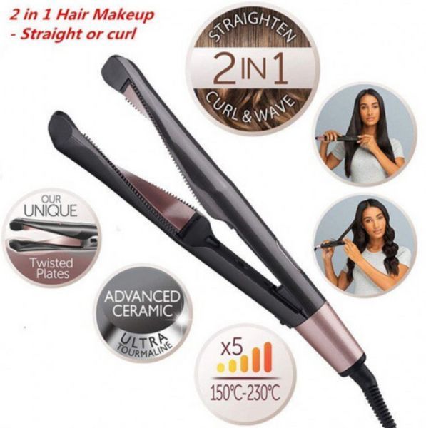 Плойка-випрямляч HAIR CURLER 106 WM-002 2в1 для спіральних локонів і вирівнювання WM-002 фото