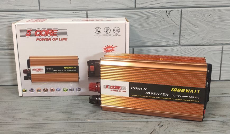 Преобразователь напряжения 12V-220V 1000W / Инвертор автомобильный 1000W 12V UN-3054 (work 660W) UN-3054 фото