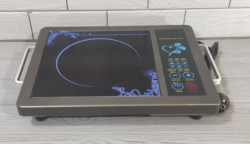 Инфракрасная одноконфорочная плита Domotec MS-5842 (2000W) Электро плита 1 конфорка для всех видов посуды 5842 фото